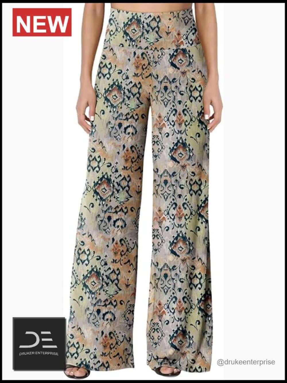 Palazzo Lounge Pants Stretchy Wide Leg Casual High Waist Comfy Flowy Pants S-3XL